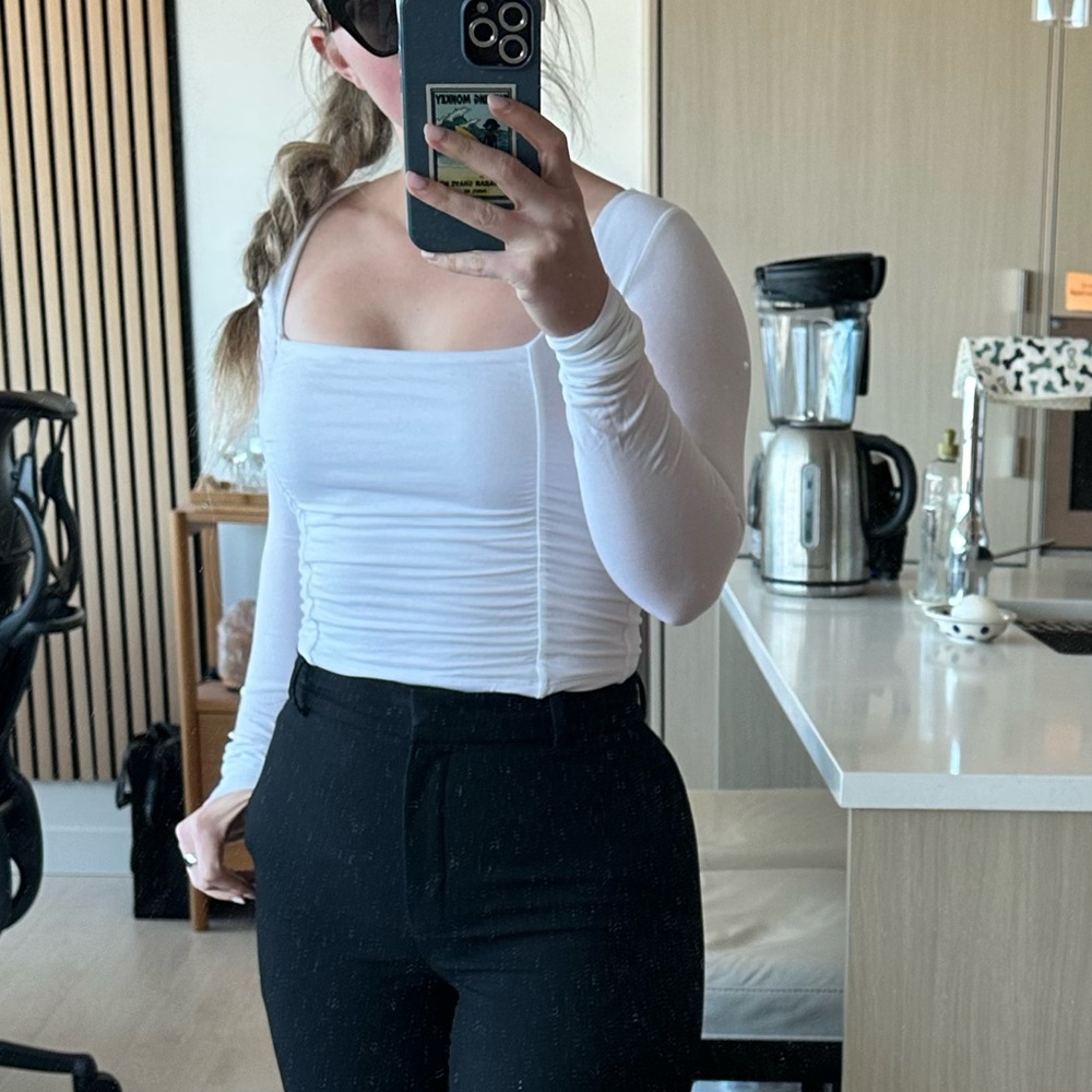 White Long Sleeve Top